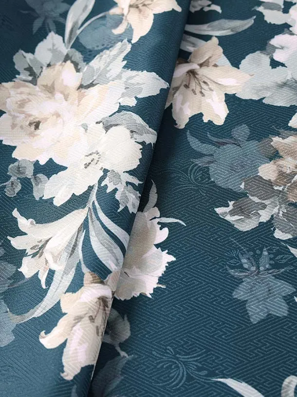 卒業袴 二尺袖/S065/青緑 牡丹