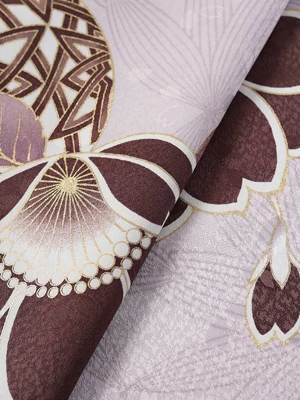 卒業袴 二尺袖/S066/ピンク紫/桜と鞠