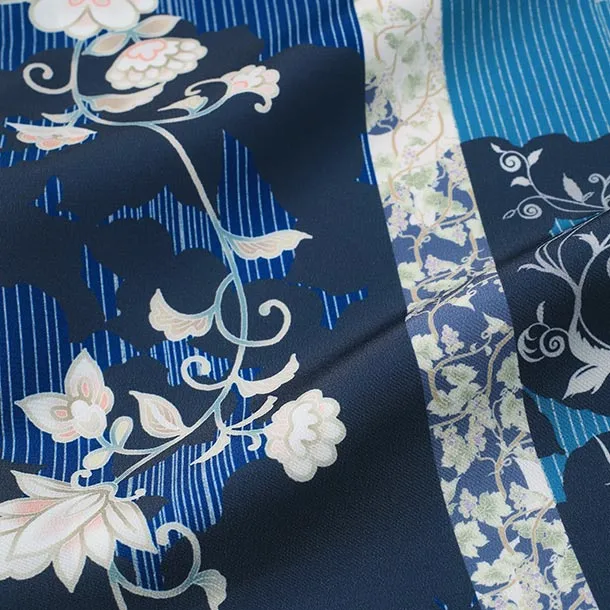 男児産着/T086/水色・青/鷹