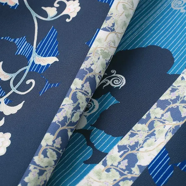 男児産着/T086/水色・青/鷹