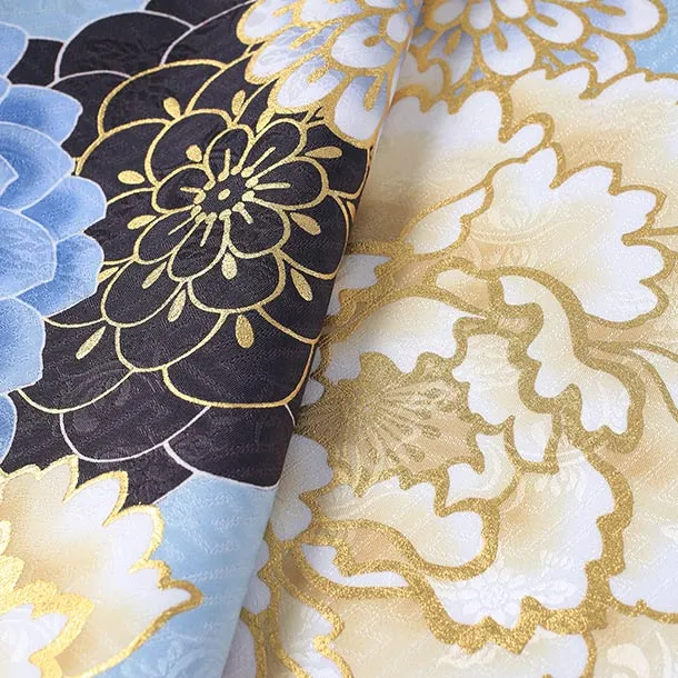 男児産着/T107/水色 大花