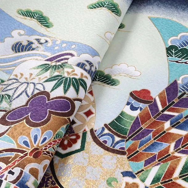 男児産着/T114/黒紺 鷹・兜