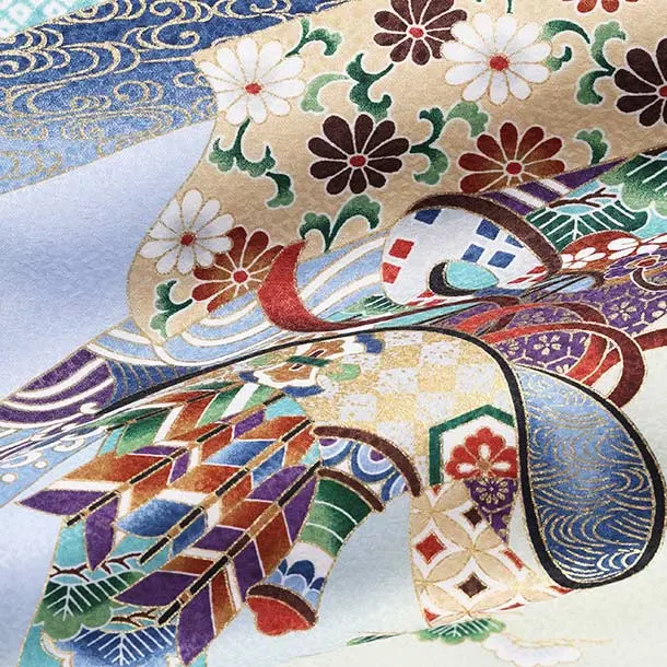 男児産着/T114/黒紺 鷹・兜