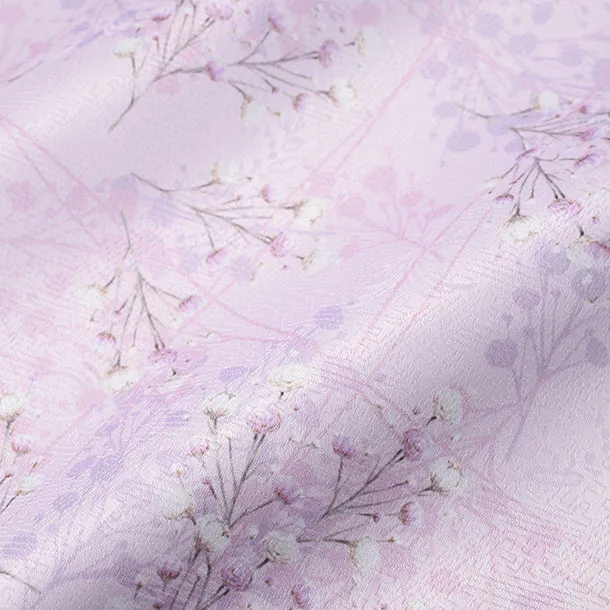 女児産着/U103/薄ピンク紫