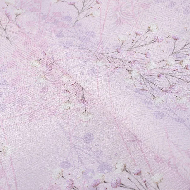 女児産着/U103/薄ピンク紫