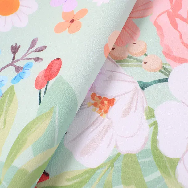 女児産着/U112/緑 色々な花