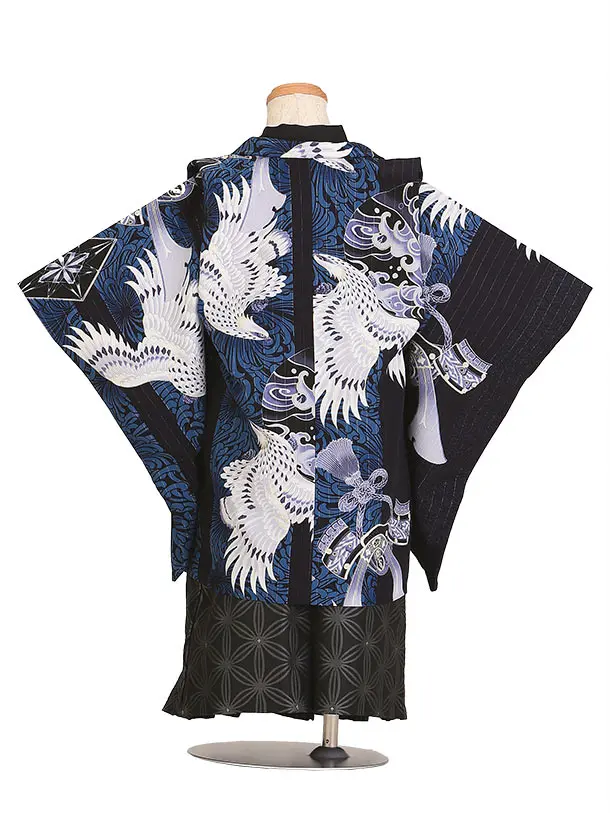 ジャパンスタイル/七五三（3歳男児袴）A094/青・鷹