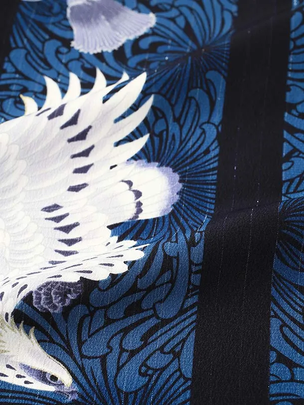 ジャパンスタイル/七五三（3歳男児袴）A094/青・鷹