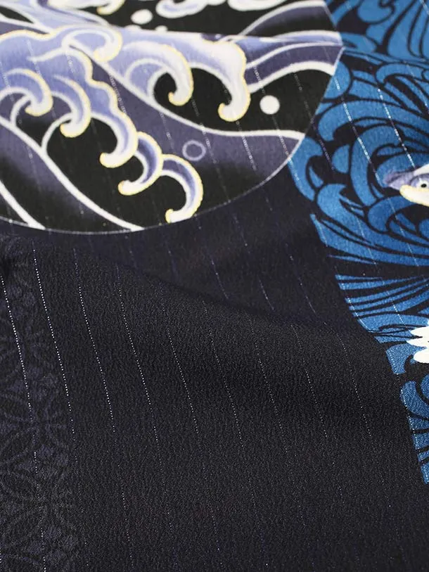 ジャパンスタイル/七五三（3歳男児袴）A094/青・鷹