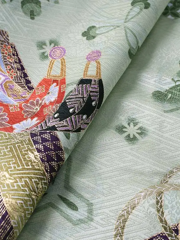 七五三（5歳6歳男児袴)B178/薄緑 兜