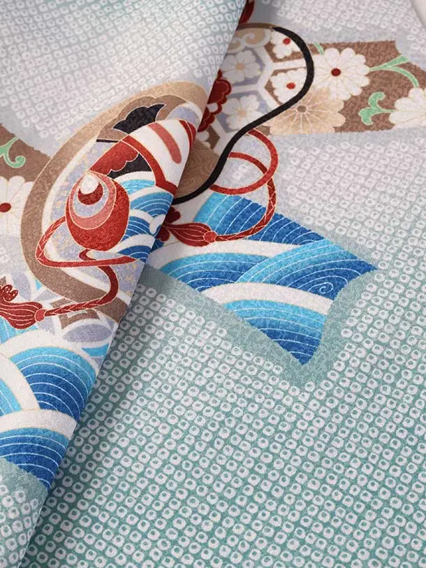 七五三（5歳男児袴）B191/薄緑 鷹