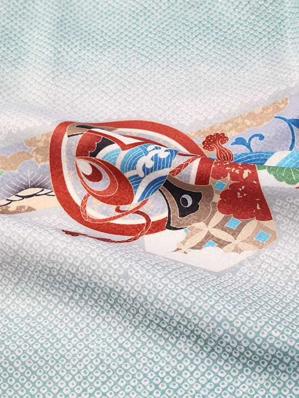 七五三（5歳男児袴）B191/薄緑 鷹