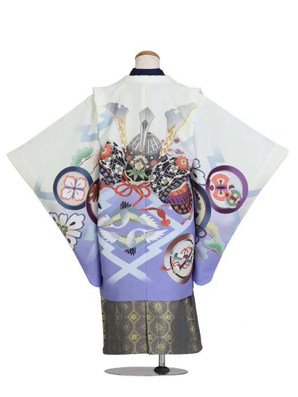 七五三（5歳男児袴）B196/兜と鶴