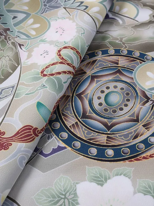 七五三（5歳男児袴）B197/黒/鷹・松・鼓