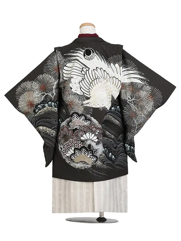 京舞/七五三（5歳6歳男児袴）B199/黒 鷹