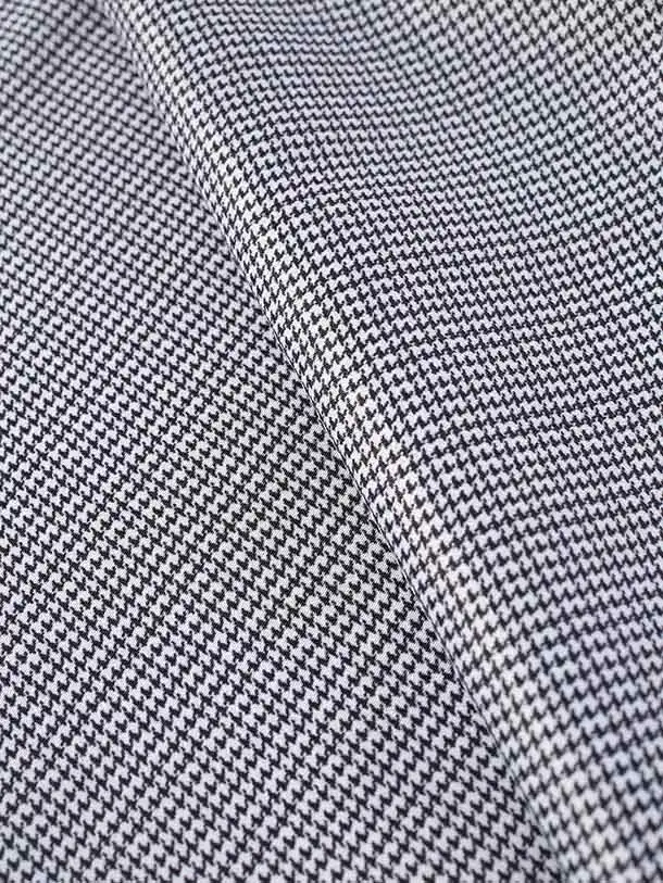 七五三（3歳男児被布）H124/白黒 千鳥格子柄