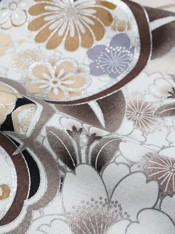 七五三（3歳男児被布）H135/ベージュ被布×ベージュ・橘桜