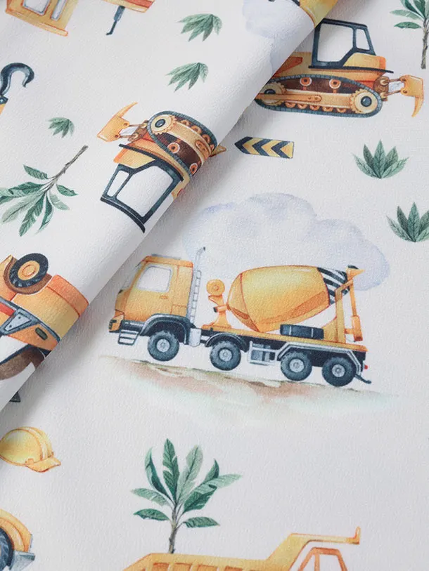 いちは/七五三（3歳男児被布）H137/白・ショベルカー