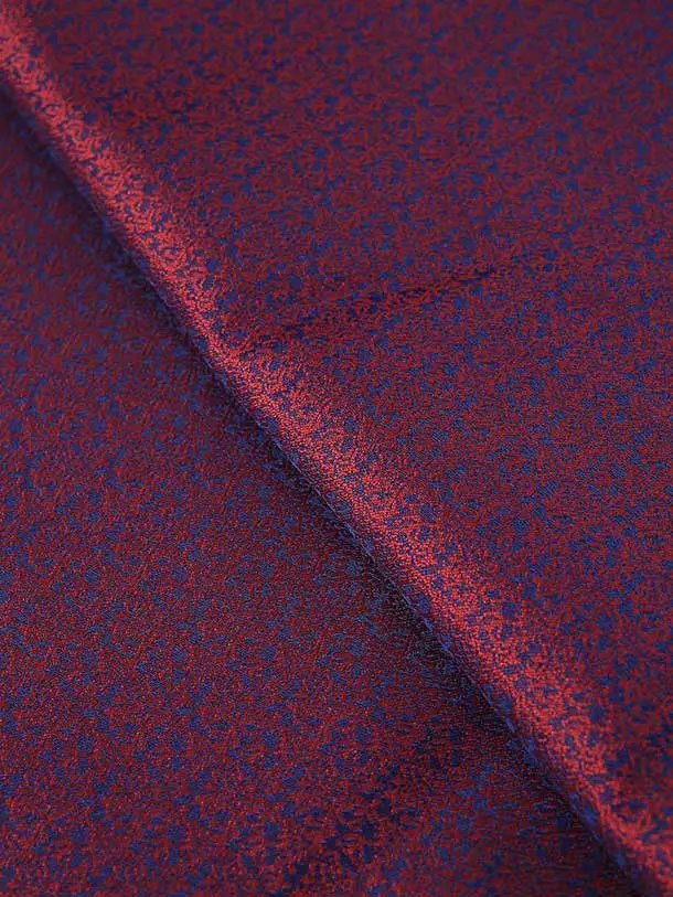 小学生卒業袴（男の子）A013/小紋/赤×紺