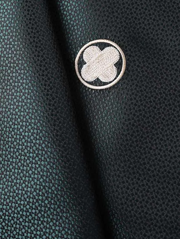 小学生卒業式袴（男の子）A019/緑 鱗柄