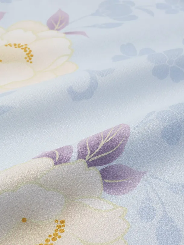 小学生卒業式かんたん袴(女の子)E071/水色 桜