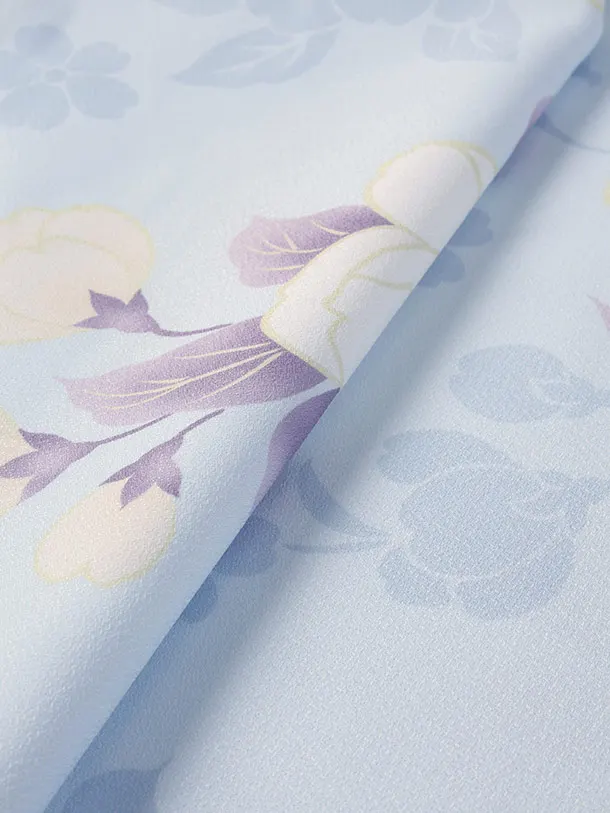 小学生卒業式かんたん袴(女の子)E071/水色 桜