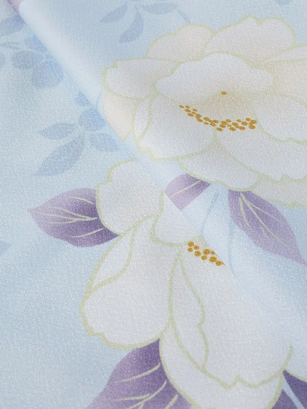 小学生卒業式かんたん袴(女の子)E071/水色 桜