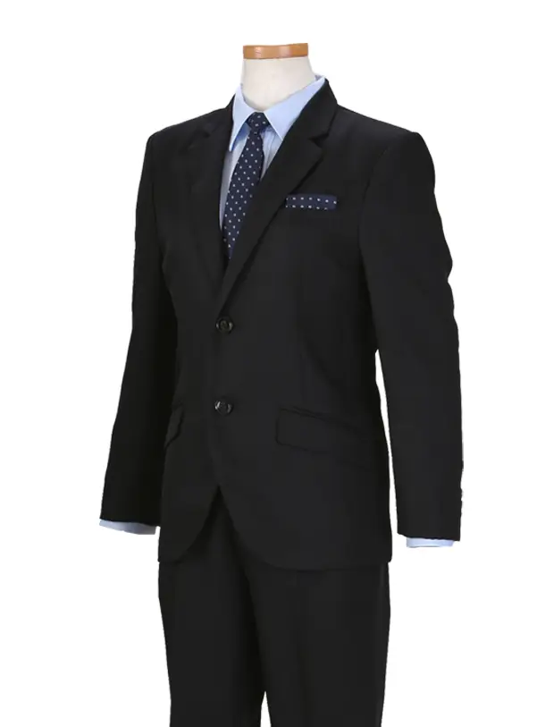 [男児スーツ]長ズボン/黒織柄ストライプ/D069/150cm