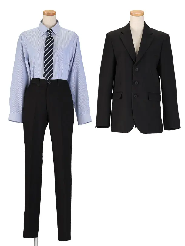 [男児スーツ]長ズボン/ブラック織柄ストライプ/170cm/D094