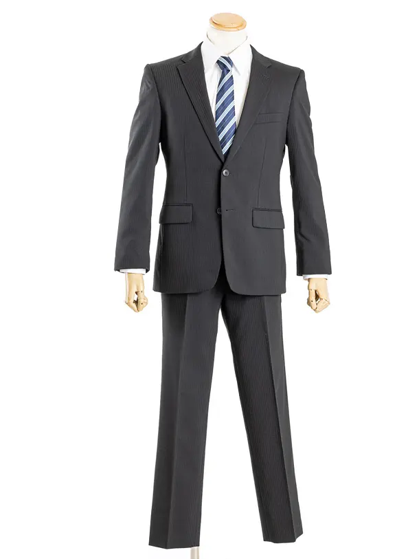 大きいサイズ｜メンズスーツ｜ブラックストライプ