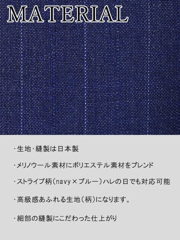 ネイビーストライプスーツ/A4