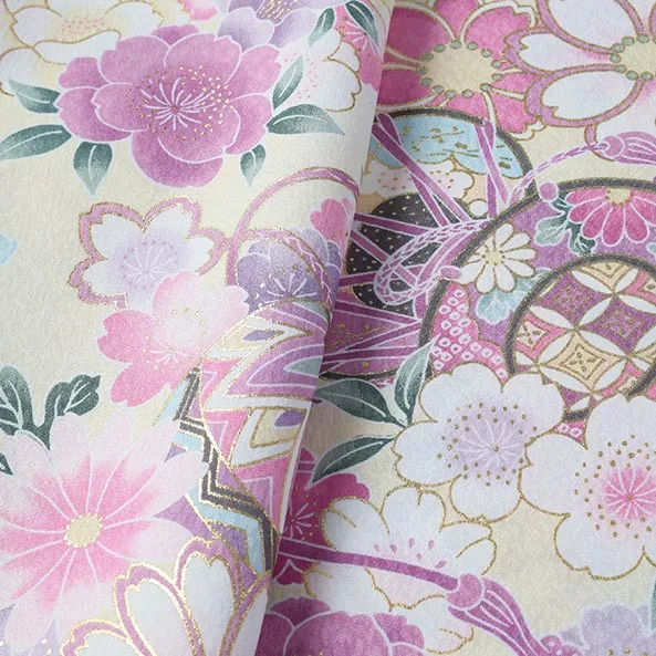 【単衣】女児産着/R044/白×薄黄 鞠と鼓