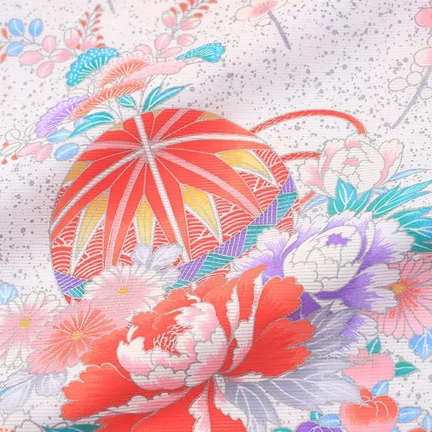 【夏用・絽】女児産着/絽/S011/まりと鳳凰