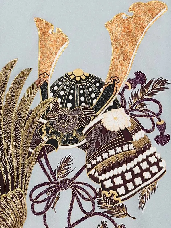 産着（男の子）0014 ブルー  水色