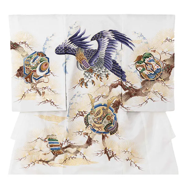 産着（男の子）0021 白 金 鳥 松