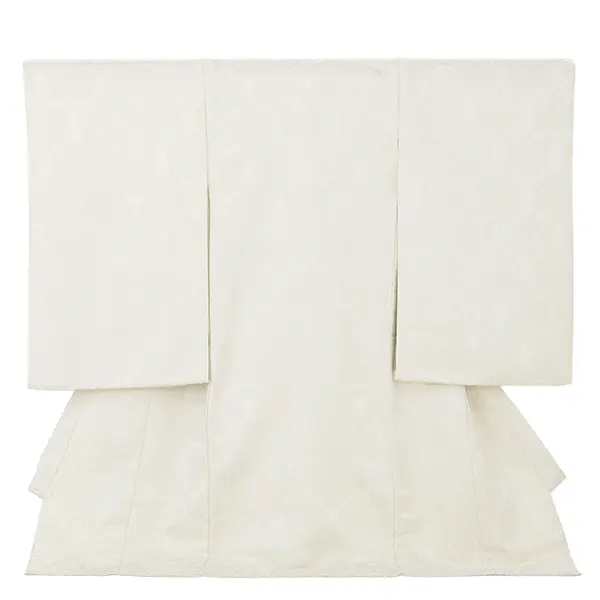 産着（男の子）0026 アイボリー サテン ジャガード　洋風レース