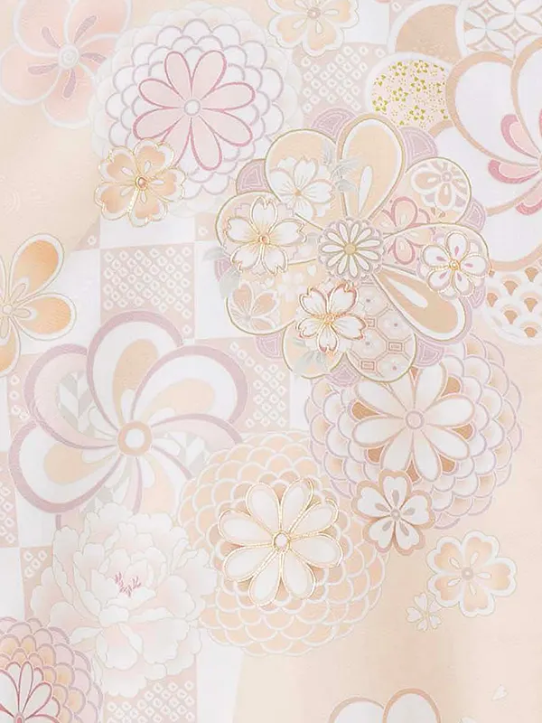 産着（女の子）0019 クリーム イエロー ピンク