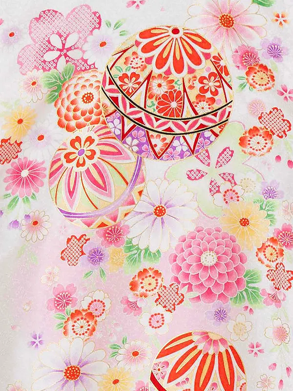 産着（女の子）0024 白 ピンク パープル