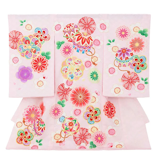 産着（女の子）0025 ピンク パステルカラー