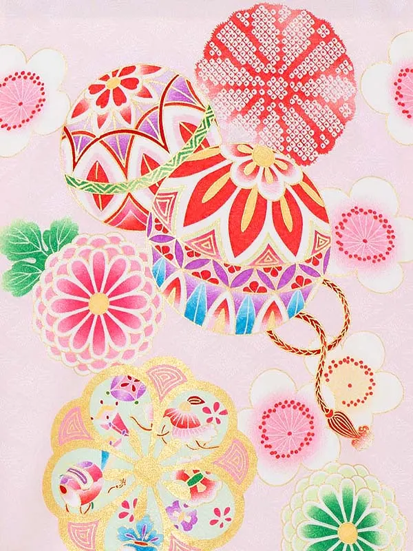 産着（女の子）0025 ピンク パステルカラー