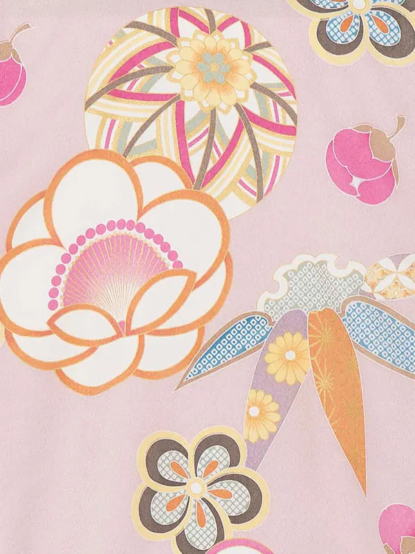 産着（女の子）0030  ピンク ベージュ