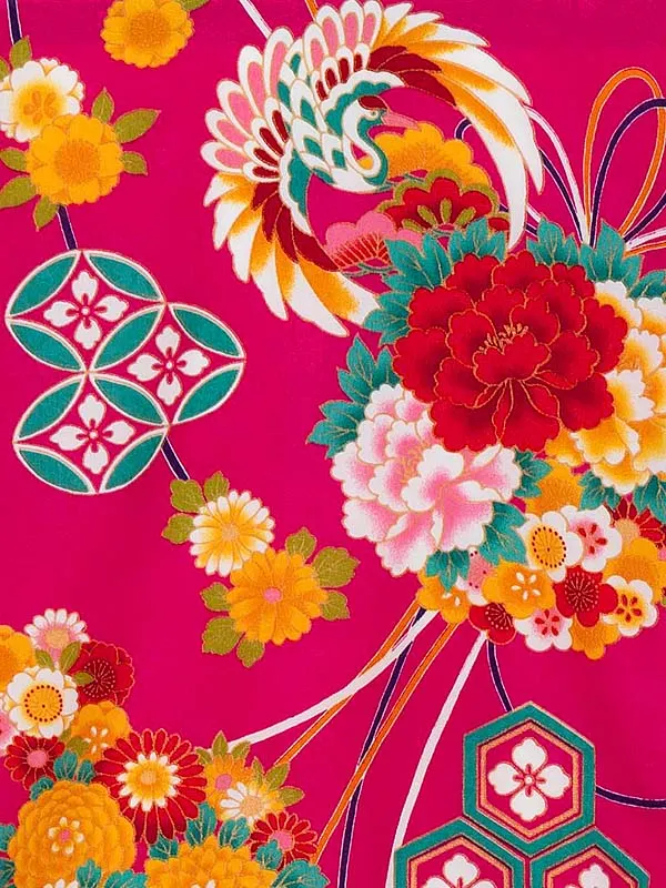 産着（女の子）0031 ローズ ピンク 赤 花