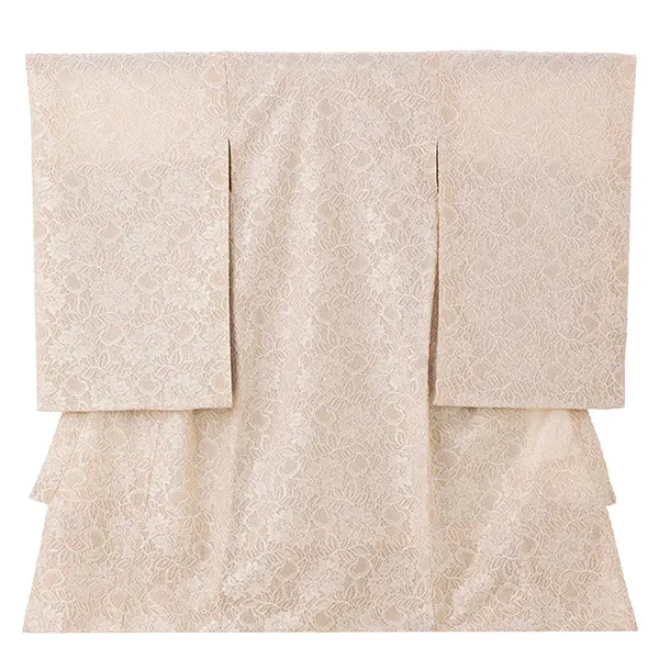 産着（女の子）0034 アイボリー 淡い ピンク 洋風レース