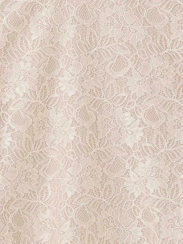 産着（女の子）0034 アイボリー 淡い ピンク 洋風レース