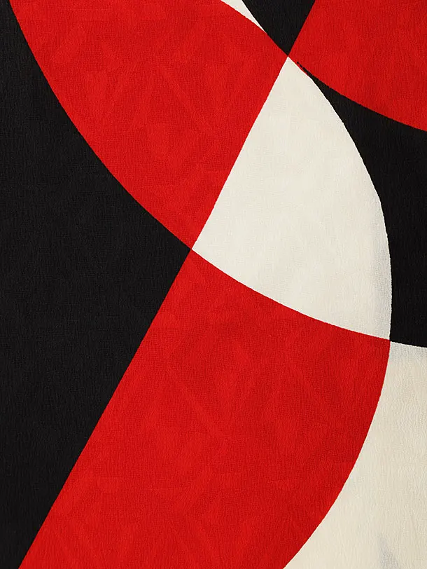 七五三（3歳女の子被布）0434 モダンアンテナ ブランド 赤 水玉 ドット