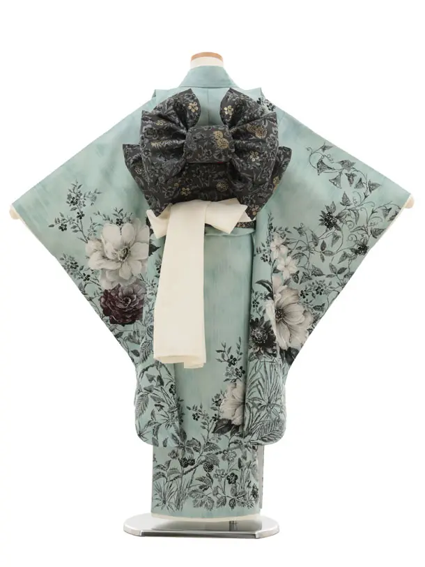 七五三（7歳女の子四つ身）0489 ジルスチュアートブルーグレー