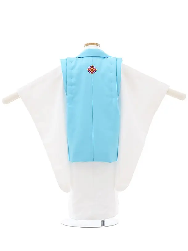 七五三（3歳男の子被布）0177  シンプル モダン  スカイブルー