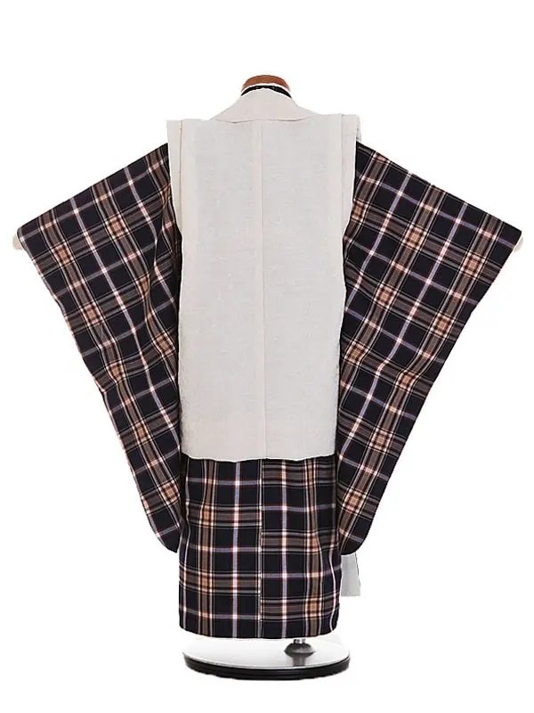 七五三（3歳女の子被布）0407 おうるび TERAS タータンチェック