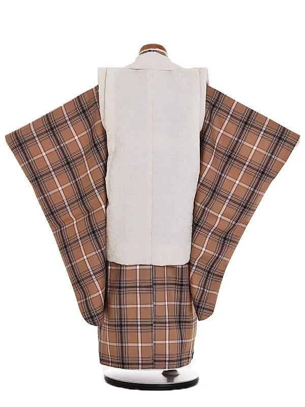 七五三（3歳女の子被布）0408 おうるび TERAS タータンチェック