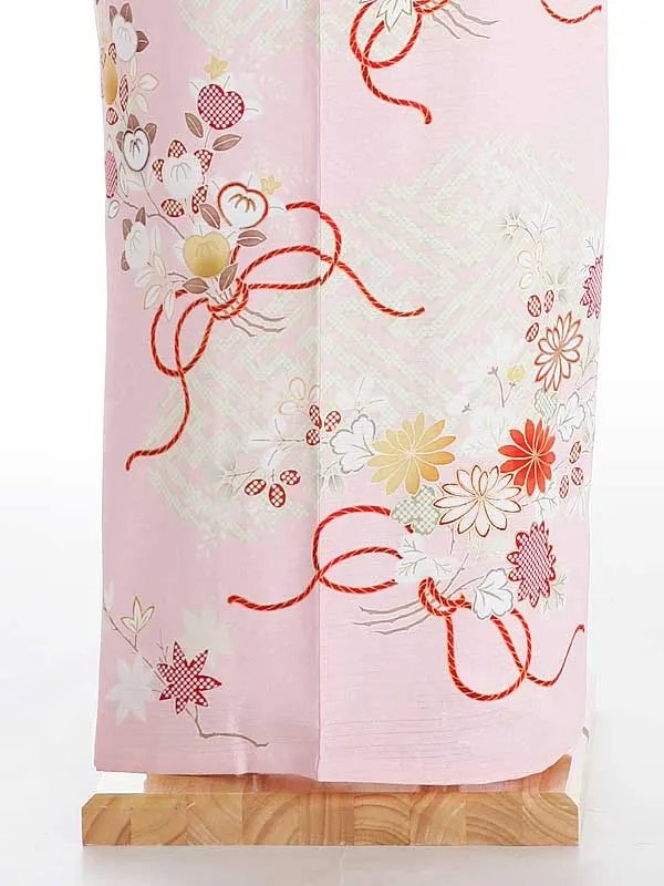 夏訪問着048(絽)四季の花 ピンク JAPANSTYLE tk